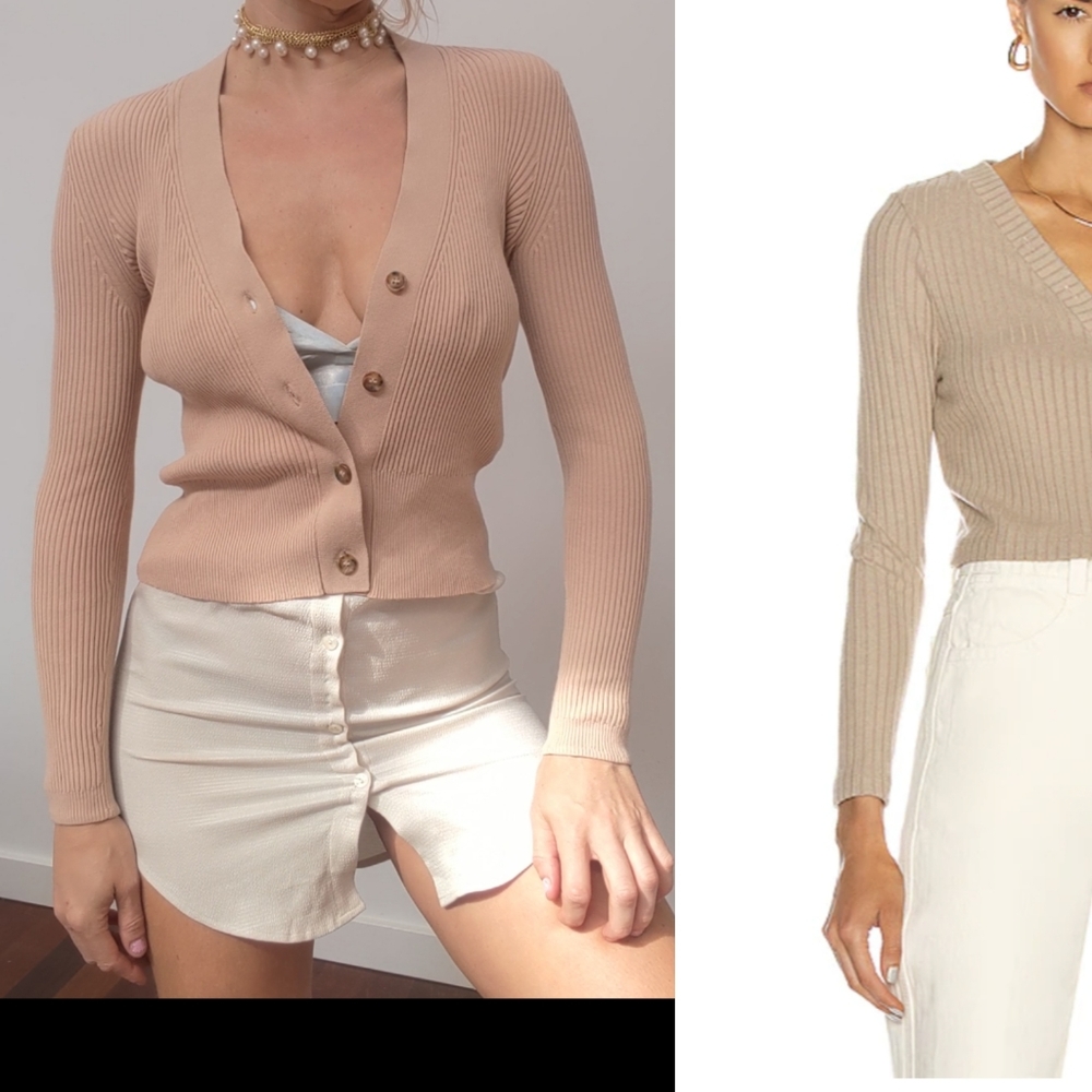 Nwot SPORTMAX farfetch ribbed crop micro cardigan xs